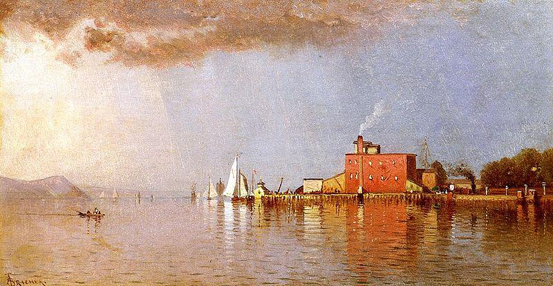 Alfred Thompson Bricher Along the Hudson France oil painting art